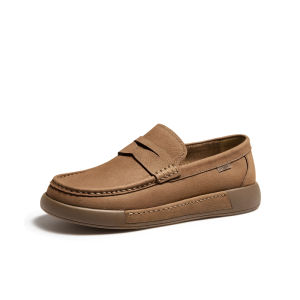 CAMEL | Comfortable Suede Leather Wide Vintage Workwear Casual Shoes
