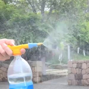 Adjustable Drink Bottle Spray Head Nozzle High Pressure Air Pump Manual Watering Sprayer Garden Watering Tool