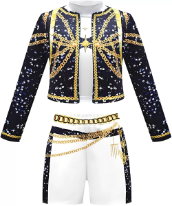 K-Pop Demon Zoey Mira Cosplay Costume Kids Girls Fancy Party Dress Idol Movie Cosplay Halloween Carniva Clothe Golden Stage Suit