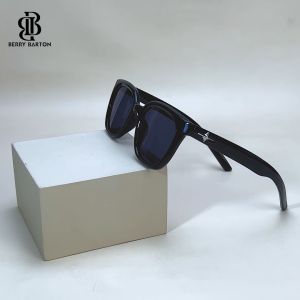 Berrybarton Kacamata Hitam Kotak Vintage UV400 Sunglasses Bahan Plastik PC Pria Wanita 817