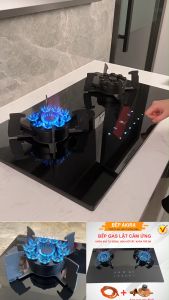 Bếp ga lật điều khiển cảm ứng-khóa trẻ em-hẹn giờ tắt bếp- khóa ga tự động