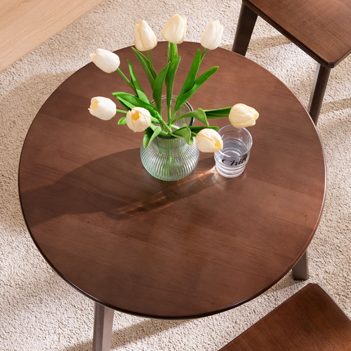 Nordic Solid Wood round Table Modern Minimalist Dining Table round