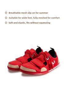 THEMULE | Red Mesh Velcro Cute Big Head Sport Casual Shoes