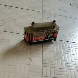 Classic Toy ของเล่นโบราณ ของเล่นสังกะสี ไขลาน MS639 (รถรางลอสแอนเจลีส)