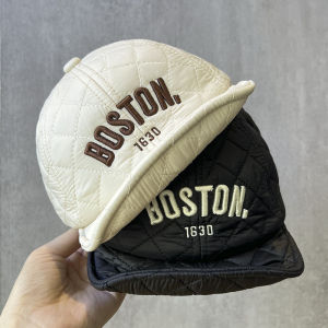 หมวกเด็กสไตล์อังกฤษแก๊ปกันหนาวสำหรับฤดูใบไม้ร่วงและฤดูหนาวหมวกสวมหัวกันลมปีกนิ่มสำหรับเด็กเล็กหมวกเบสบอลเด็กชายและเด็กหญิง