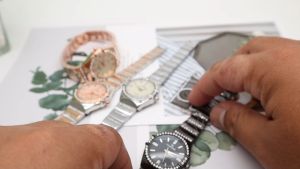 Jam Tangan Wanita Mewah Analog Rantai Stainless Steel Premium Elegan JR 4410