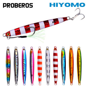 PROBEROS 1PCS Long Casting Jigging Lure 10g 20g 30g 40g 60g Luminous Metal Jig Sinking Lure Artificial Spoon Bait Shore Cast Fishing Kits LF101