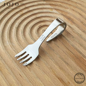 Jojos L PD.Er. Baby Short Handle Fork Spoon Bendable Handle Portable Folding Cutlery for Baby Food Auxiliary Food Self Feeding Home Use