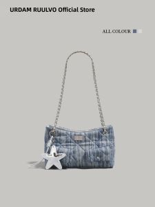 URCDN RDALVO | Stylish Versatile Jean Shoulder Crossbody Bag Underarm Purse