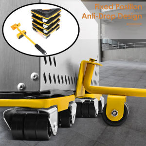 5 ชิ้น แม่แรงย้ายของ อุปกรณ์ช่วยย้ายของ อุปกรณ์ช่วยขนย้ายเฟอร์นิเจอร์ ช่วยยกของหนัก แม่แรงยกตู้ แม่แรงย้ายตู้ ล้อเลื่อน ที่ย้ายของอเ