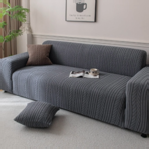 Cozy Chenille Stretchy Sofa Cover One Piece Total Envelope Universal Four Seasons Wrinkle Resistant Fits Modular Loveseat Sofa Cover