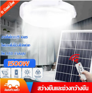 1500W Solar Panel Light, Eco-Friendly LED Lamp for Home and Garden, Solar Powered, Energy Saving, Long Lasting Light, with Brown Color Frame and White LED Light, Portable for Indoor and Outdoor Use, Rechargeable Battery, Waterproof, IP65 Rated