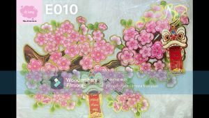 Hình giấy Dưa Hấu Cành Mai Cành Đào Ép Nhũ  trang trí tết decal dán cửa năm QUÝ MÃO 2023 trang trí tết chữ Việt