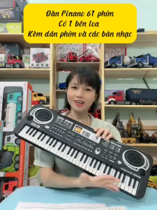 Đàn Piano 61 Phím Tặng Kèm Số Dán Trên Phím Và Các Bản Nhạc Cho Bé Học Đánh Đàn- Có 6 Bài Hát Demo 16 Tones Nhạc 8 Âm Nhạc Cụ 100 Âm Và Giai Điêu Cài Sẵn Có Micro Cho Bé