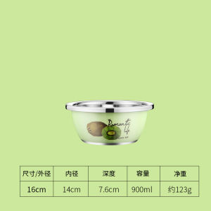 ถ้วยสแตนเลสหนาสีสันสดใสสำหรับใช้ในครัว ถ้วยขนาดใหญ่สำหรับทำแป้ง ล้างผัก ล้างขวดนม ถ้วยสำหรับล้างของใช้ในครัว