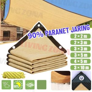 90% Paranet Jaring kuning Paranet Pelindung Sinar Matahari SunShade Net Anti UV Multi Ukuran Untuk Rumah Kaca/Taman/Outdoor