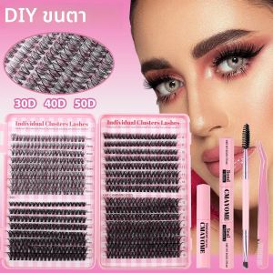 DIY Eyelashes Extension Kit Soft Light หนาแน่นขนตา Fluffy Lash กลุ่มขนตาหนาขนตาปลอมแต่งหน้า Eyes เครื่องสําอาง