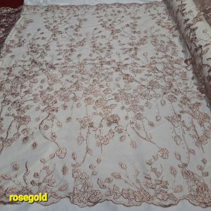 (HARGA PERMETER) Bahan bakal kebaya tulle bordir payet daimen/kain tulle brokat Ungu gaun pesta