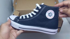 Sepatu Kodachi Sekolah TK SD SMP SMA Sneaker Boot Tinggi Tali Hitam Putih