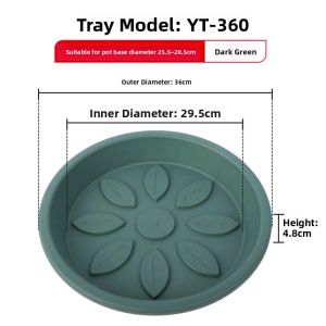 MONLEYTA | Thick Resin Plastic Flower Pot Tray Water Collection Base Plant Holder Stand Potted Plant Tray Flower Stand Base Support