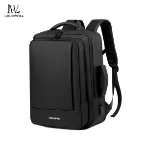 LouisWill Fashion Mens Backpack Business Laptop Backpack Expandable Large Capacity Travel Backpack Men 15.6inch Laptop Backpack Anti-theft Multi-function Backpack
