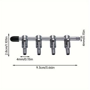 Aquarium Air Flow Control Lever Valve Distributor Splitter Oxygen Pump Accessories Fish Tank Stainless Steel Air Valve 1 To 4 Wa