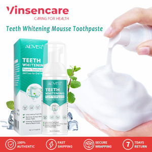 Vinsencare 1pc ALIVER Teeth whitening mousse toothpaste Remove Tartar Remove Plaqu Oral Odor Bright Teeth