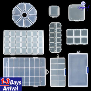 【From Manila】Multisize Plastic Adjustable Jewelry Storage Clear Box Mini Beads Container Case with Lid