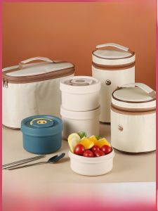 Royalstar Stainless Steel Insulated Lunch Box Microwave Safe Office Essential Summer Must-Have Meal Carrier Three Layered