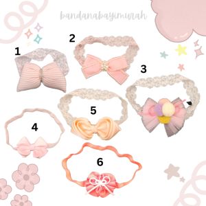 [PAKET HEMAT] [PAKET BUNDLING]MURAH Bandana Bayi Perempuan Premium / Headband / Karet Rambut / Bando Bayi/Baby Headband/ Headwrap/Bandana PHT26