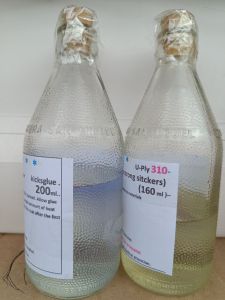 Kicksglue Original Rubber Shoes Glue 200ml + U-Phy 310 Strong Stickers 160ml for Regluing Rubber Shoes