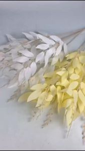 Daun Willow Cabang 5 - bunga import murah - daun zaitun hiasan plastik - daun eucalyptus - hiasan import murah - hiasan Dekorasi