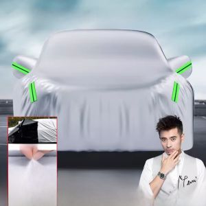 HELLOLEIBOO | Universal Car Cover For Tesla Model3/ModelS/ModelY Waterproof Heat Insulation Full Shield Four Seasons Suitable Car Clothes