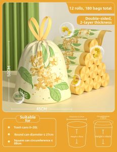 ReeDoon | Extra Thick Tear-resistant Large Kitchen Use Trash Bags with Drawstring