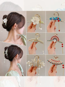 Original Design Pink Empress Tassel Hair Clip for Women with Horse Face Skirt Floral Hairpin Large Quantity Shark Clip