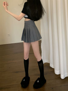 Váy Xếp Ly Xám Cạp Cao Cho Nữ Váy Ngắn Chữ a Phong Cách Hàn Quốc Mùa Hè 2023 Váy Ngắn Xếp Ly Phong Cách JK Mới Cho Nữ