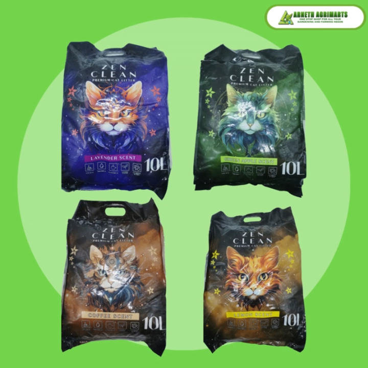 ZEN CLEAN SCENTED PREMIUM CAT LITTERS Hypoallergenic Cat Litter 10