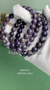 KAKTUS Kristal Asli Sugilite Fluorite Crystal Bracelet