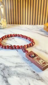 ECER Tasbeh Kayu Cendana 33 Butir Tasbih Kayu Serat Bagus Halus Oleh-oleh Haji Umrah