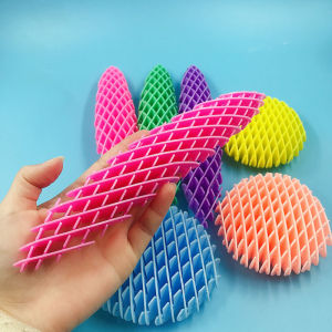 Creative 3D Decompression Vent Radish Elastic Mesh Worm Healing Decompression Childrens Elastic Telescopic Novelty Toy