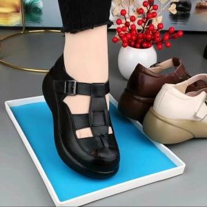 Dép Xỏ Ngón Đế Mềm Phong Cách La Mã Đế Bằng Hở Mũi Đế Dày Đế Xuồng Đi Biển Thường Ngày Cho Nữ Dép Xỏ Ngón Đế Mềm La Mã Mùa Hè 2025