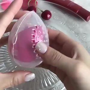 1-3pc/lot Makeup Powder Puff Empty Egg-shaped Frame Transparent Puff Make Up Organizer Holder Beauty Cosmetic Sponge Storage Box