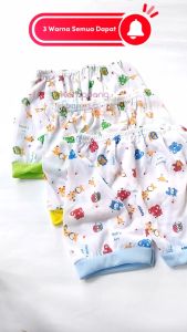1 Lusin 12 Pcs Celana Bayi Lusinan Laki Laki Perempuan 0-6 Bulan Tabur 3 Warna