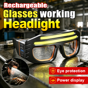 5200000lm LED Headlamp Rechargeable Glasses Headlight Power Display Wide Beam Flood Light 500㎡ Work Lamp Emergency Waterproof