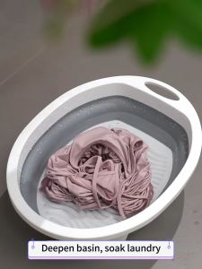 Face Wash Board integrated Household Large Plastic Bucket Multi-Functional Thickened LaundryBasin洗衣盆