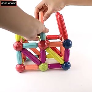 Bộ xếp hình nam châmđồ chơi trẻ em (25 36 42 64 chi tiết) đồ chơi xếp hình nam châm thông minh an toàn cho bé