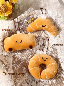 LONGKUI | Cute Horn-shaped Bread Plush Toy Bag Accessory