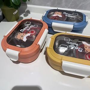 304 Stainless Steel 2 Compartment 900ml Kids Keep Warm Lunch Box Bento Box Bekas Nasi 304不锈钢饭盒小学生保温加热分格便当盒