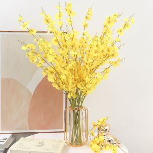 46/85CM Yellow Artificial Flowers Bouquet Silk Fake Flowers for Home Room Decor Garden Wedding Decoration Outdoor Vase Ornament
