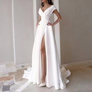 2025 Style Wrap Chest Long Dress Evening Gown Commute Pure Color White Red Black Floral Edge mid Waist Modern Style Dress